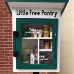 Little Free Pantry box in green and white.